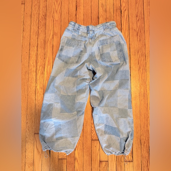 Free People Light Blue Patchwork Denim Jogger - Picture 3 of 5